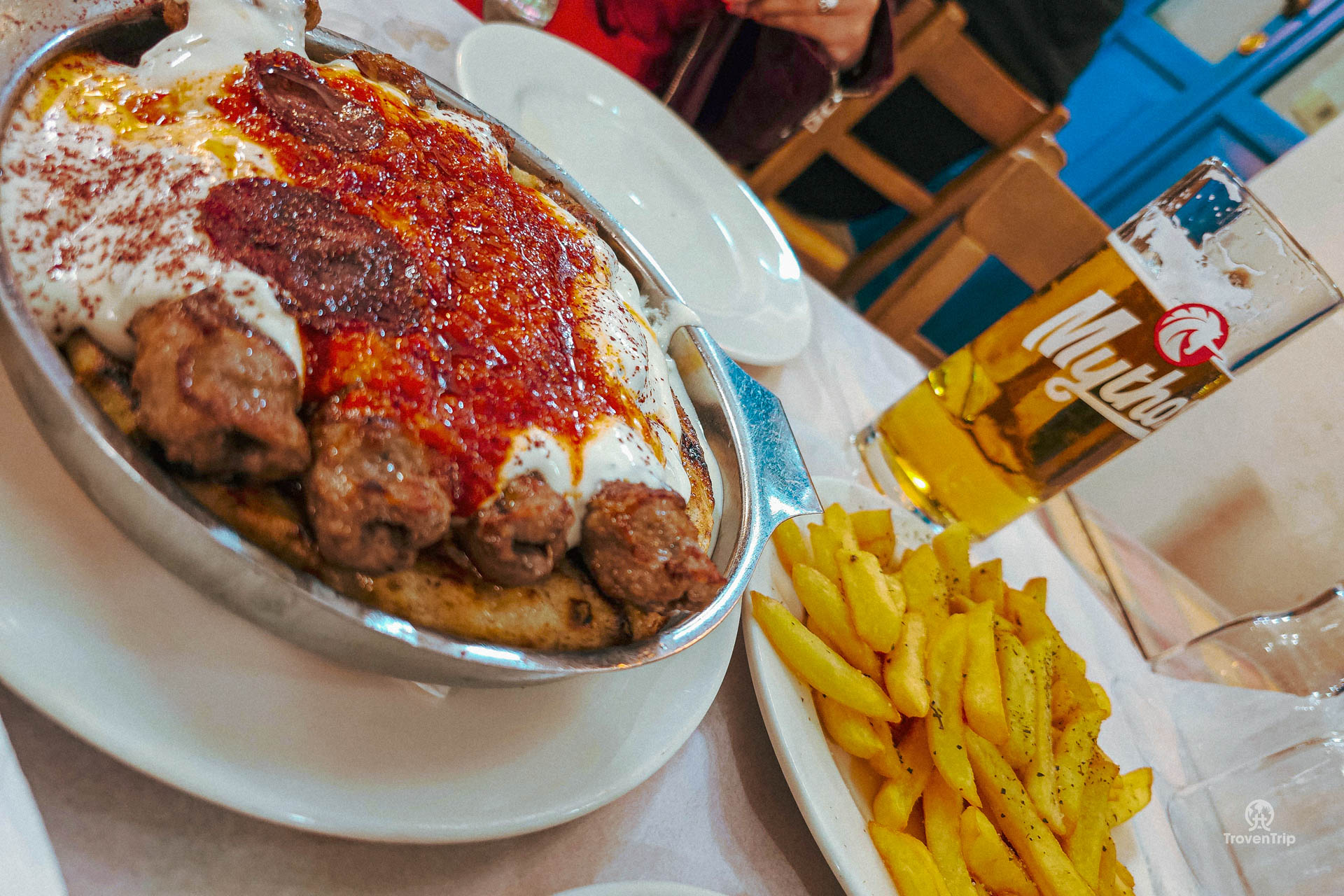 Greek kebab in Monastiraki square Athens