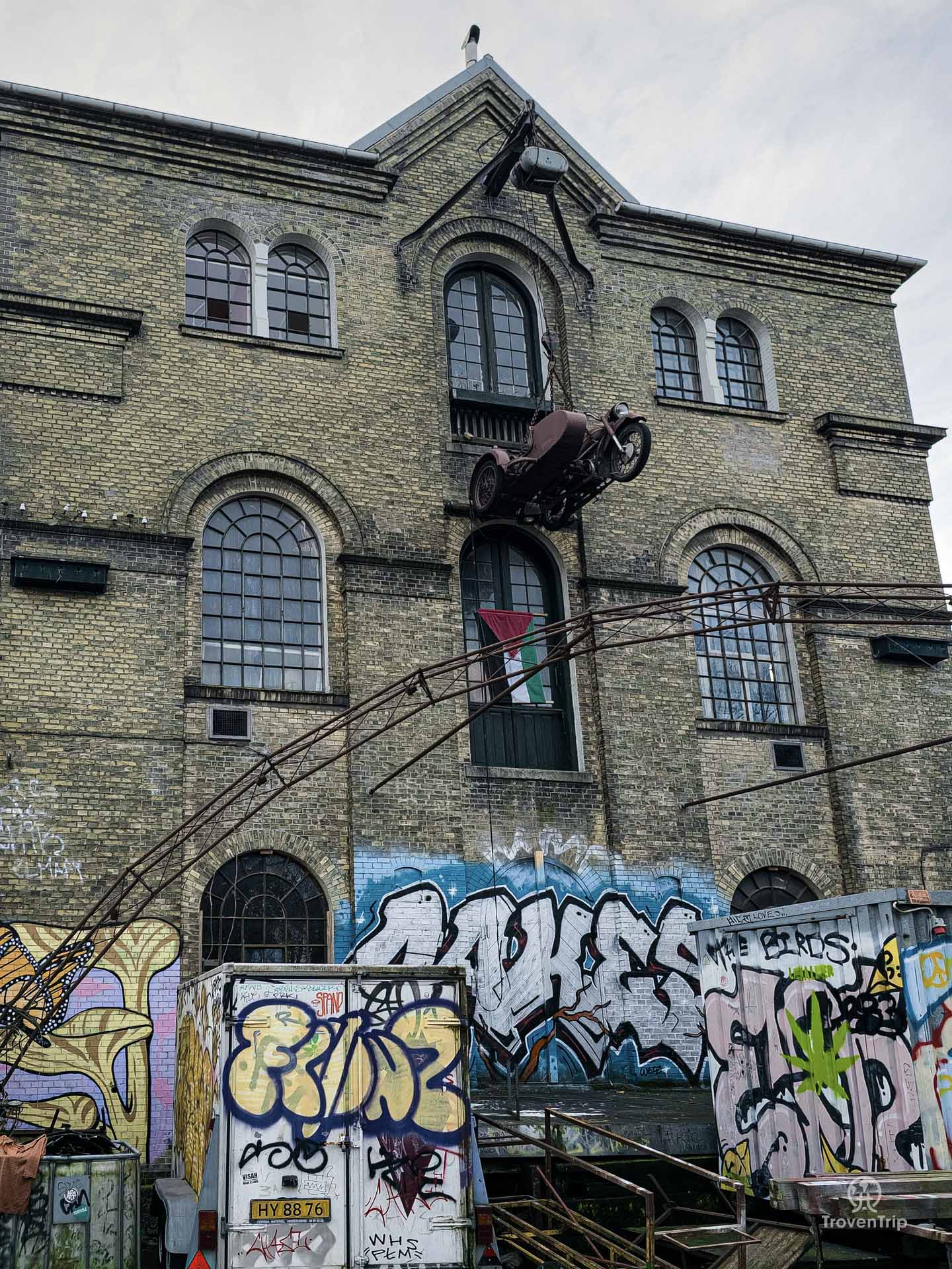 Street art in Freetown Christiania in Copenhagen