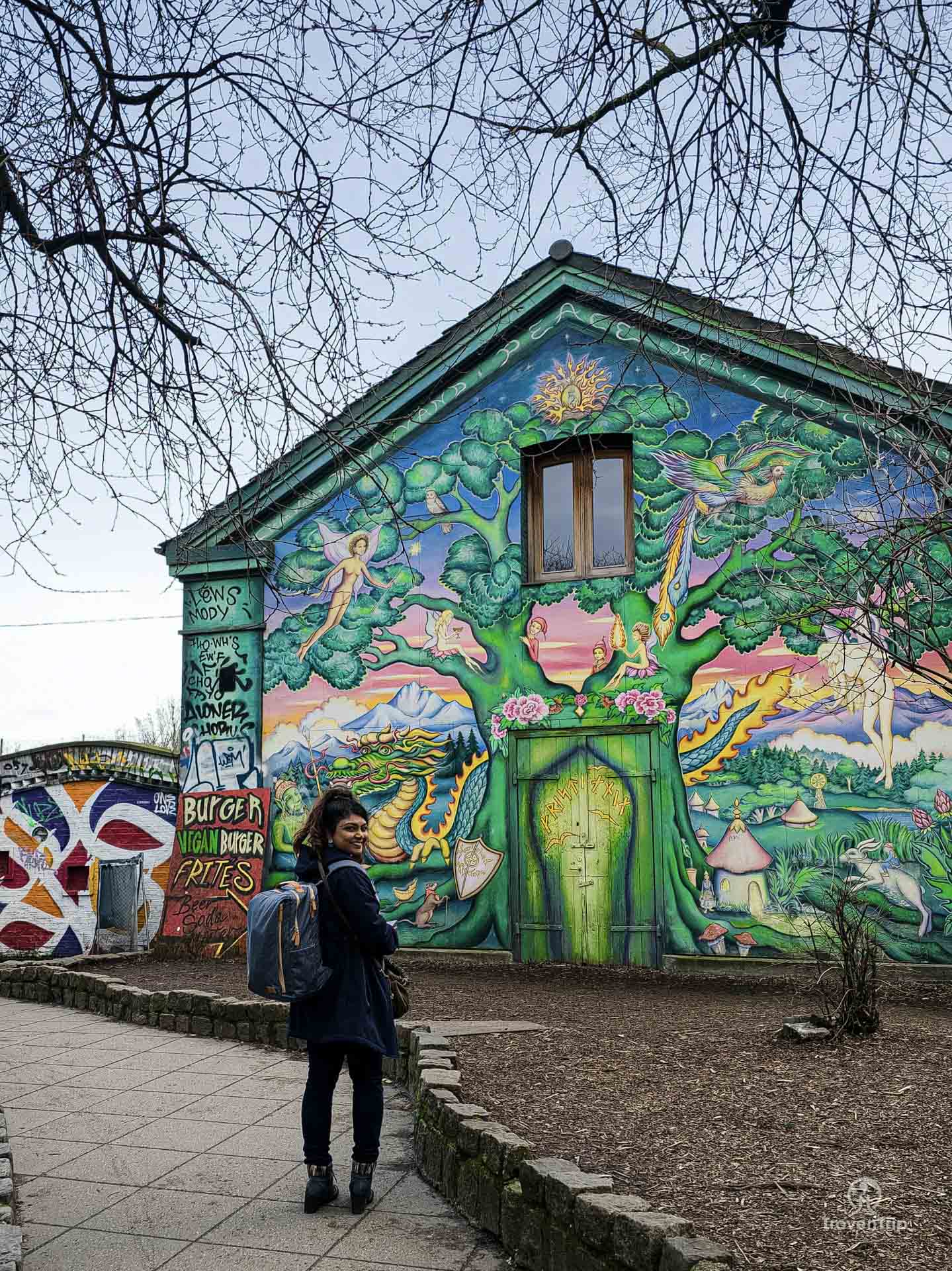 Entrance to Freetown Christiania in Copenhagen